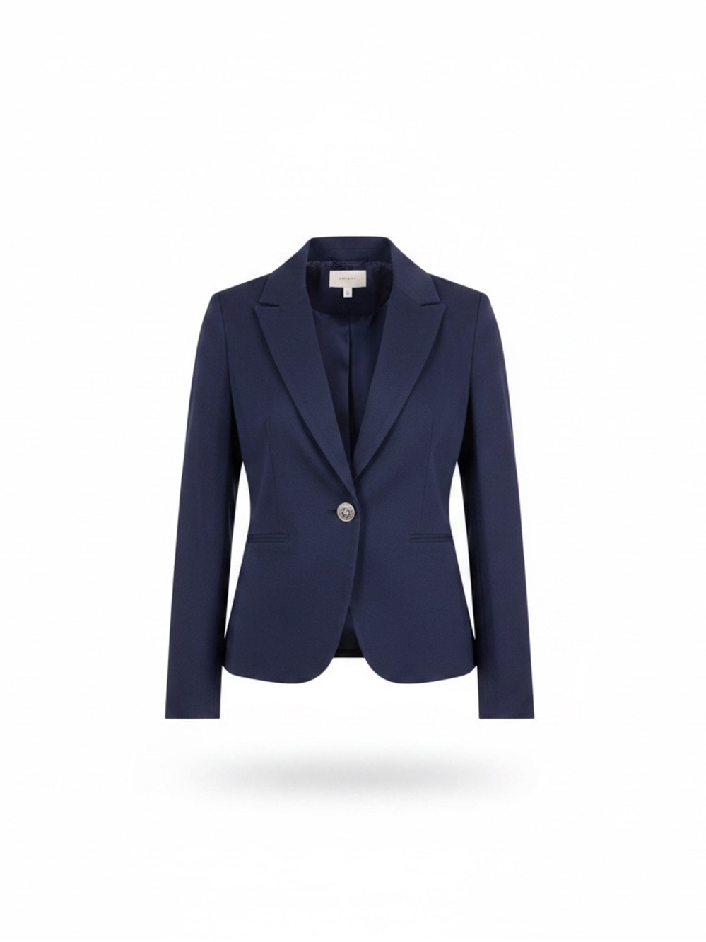 British Khaki M Navy blue one button 100%‎ cotton fully lined career blazer